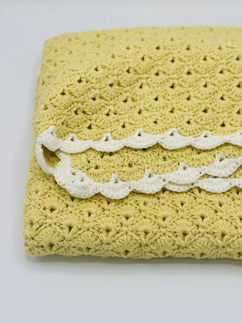 Kids and Babies' Crochet Blanket, kids room deco, kids gift, worsted wool and cotton blend